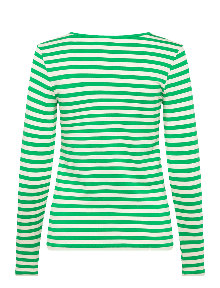 FREE/QUENT - FQLIANA-TEE - langærmede toppe - bright green w. star off-white - 2