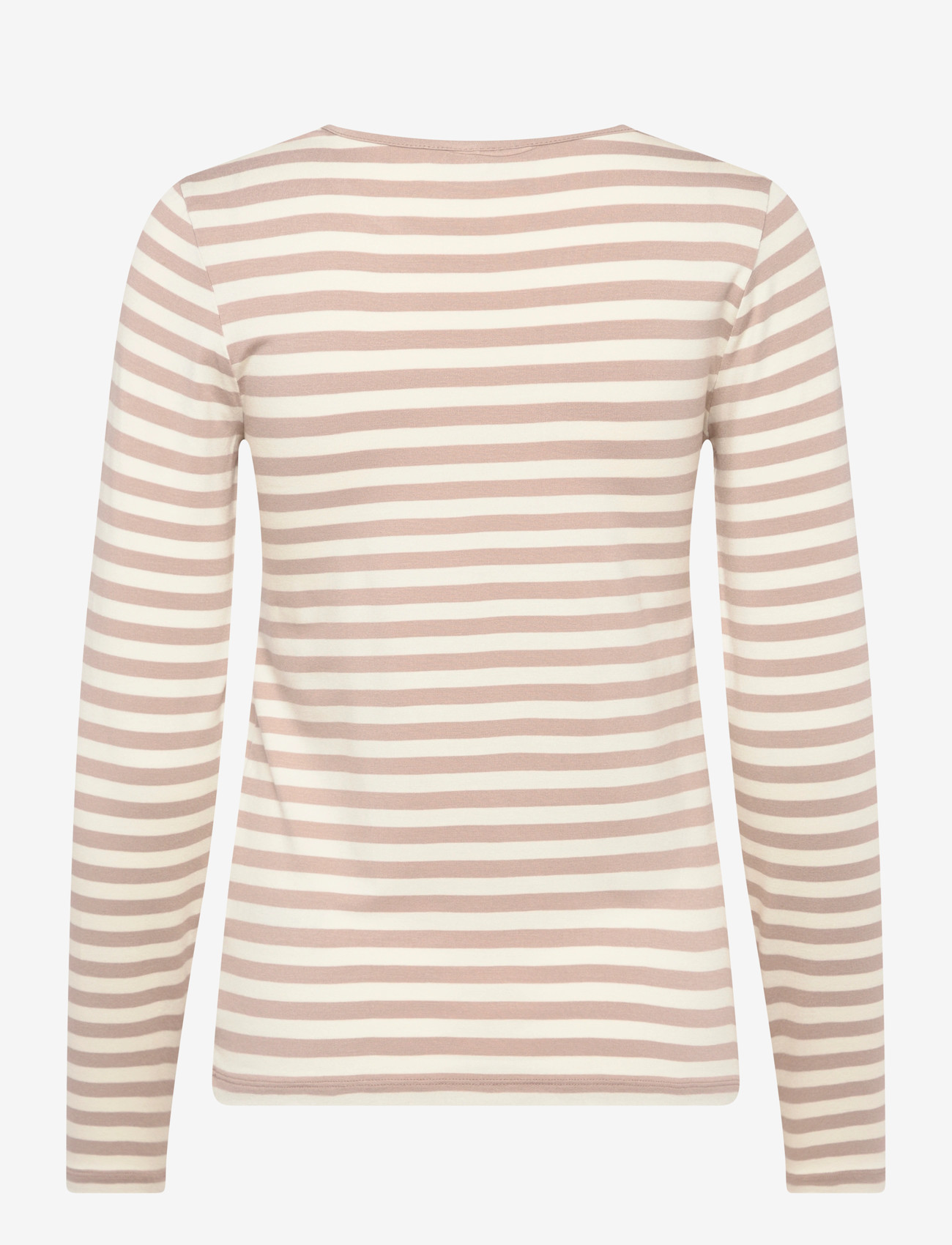 FREE/QUENT - FQLIANA-TEE - long-sleeved tops - simply taupe w. star off-white - 1