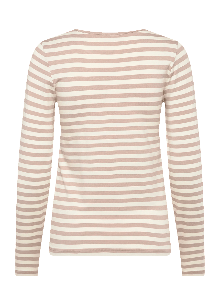 FREE/QUENT - FQLIANA-TEE - pikkade varrukatega topid - simply taupe w. star off-white - 2