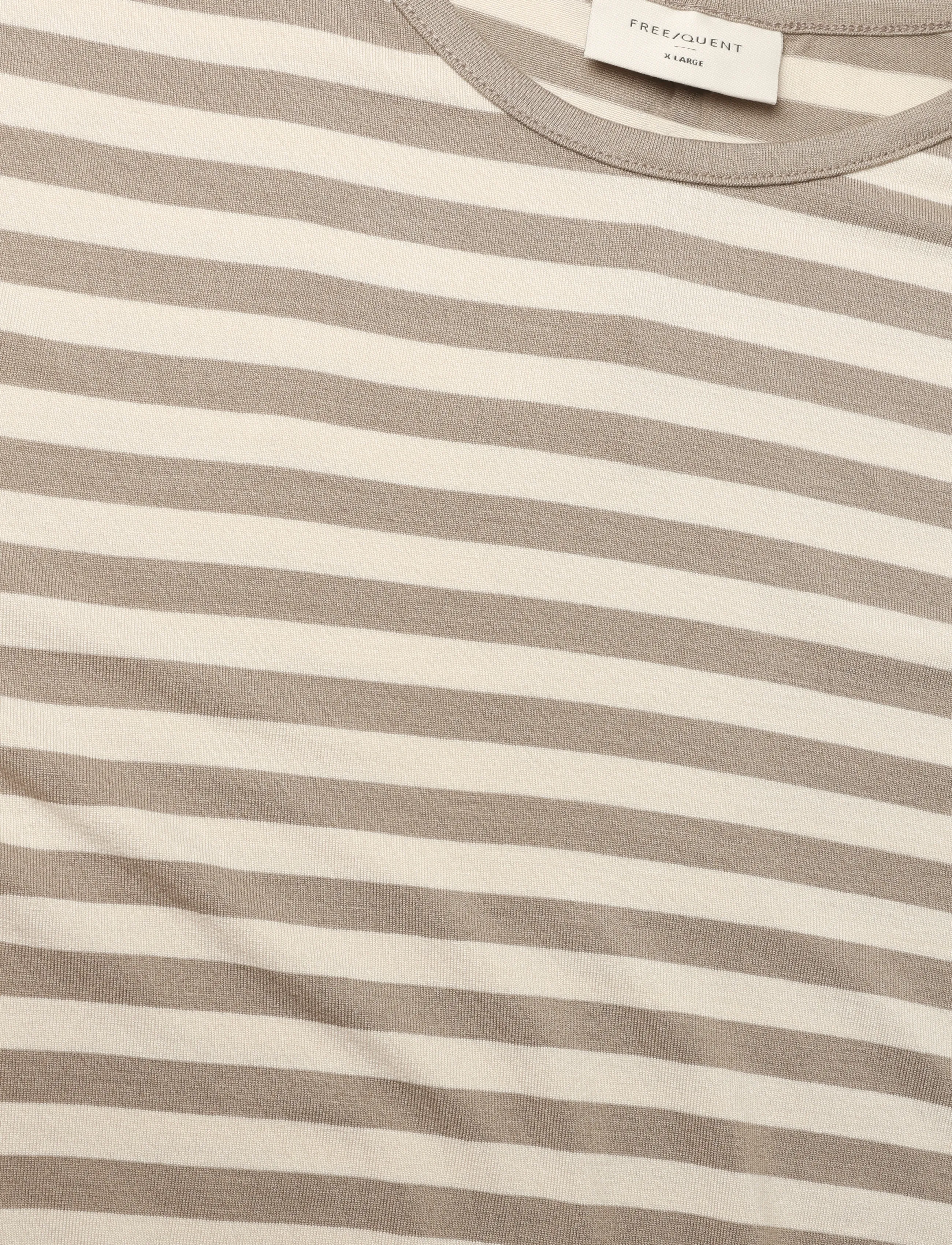 FREE/QUENT - FQLIANA-TEE - long-sleeved tops - desert taupe w. moonbeam - 2