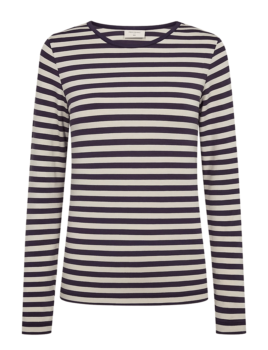 FREE/QUENT - FQLIANA-TEE - langærmede toppe - nightshade w. moonbeam - 0