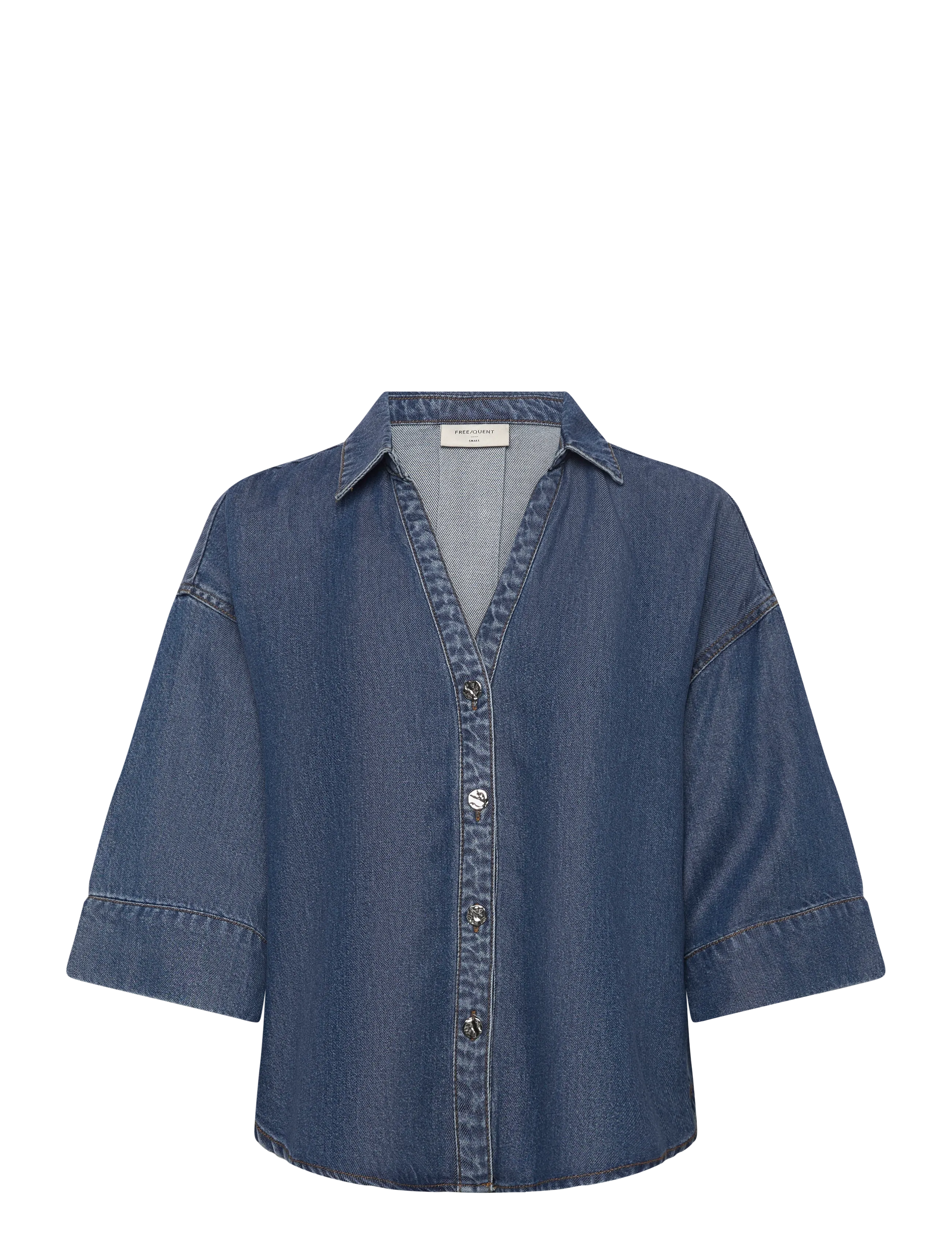 FREE/QUENT FQMILO-SHIRT - Kläder - MEDIUM BLUE DENIM / blue