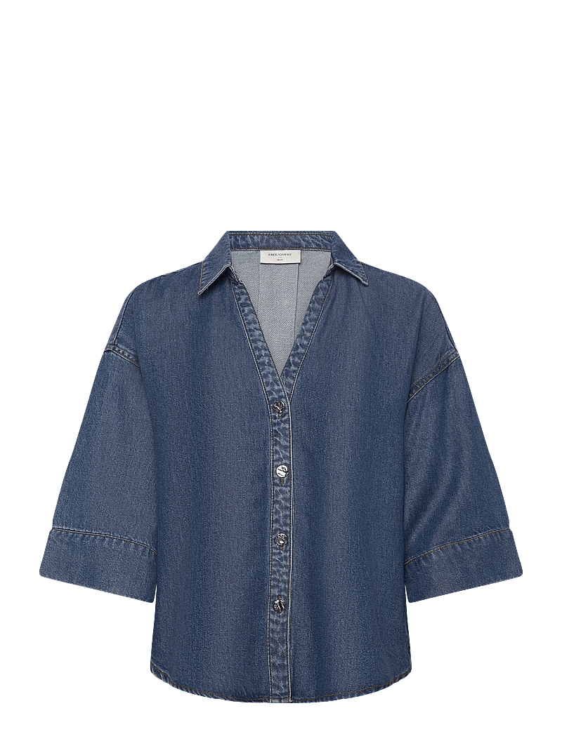 FREE/QUENT - FQMILO-SHIRT - denimskjorter - medium blue denim - 1