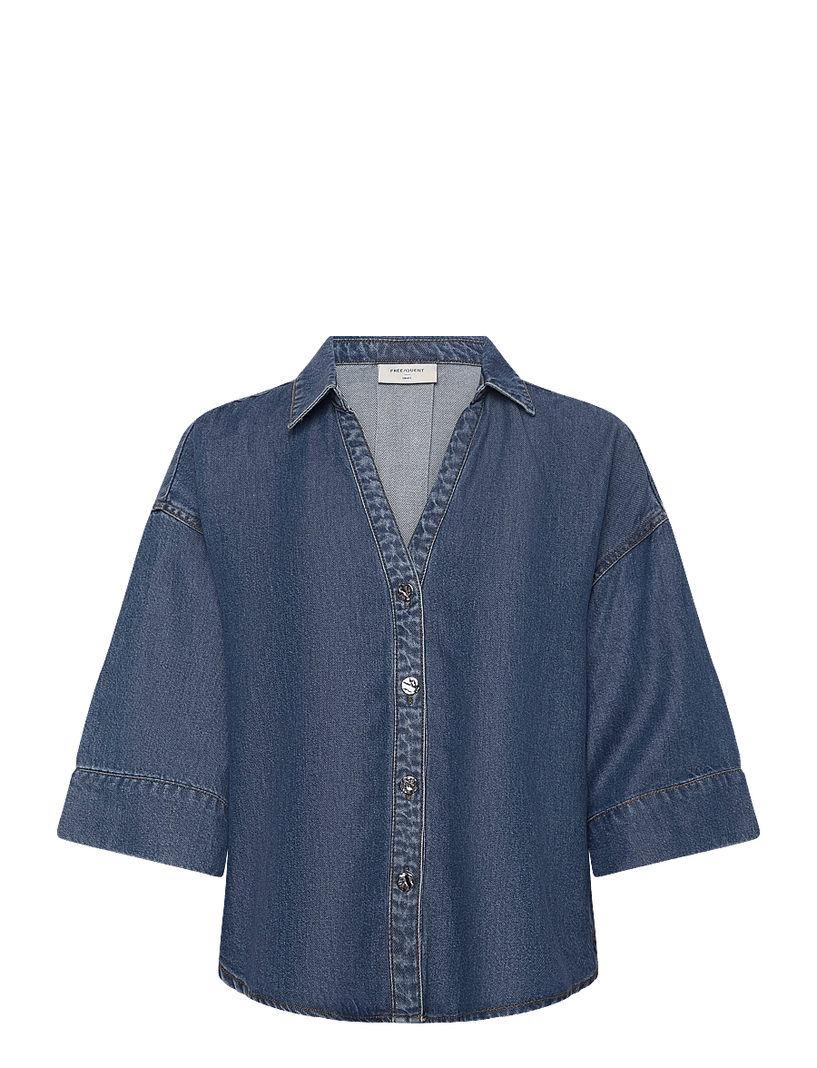 FREE/QUENT - FQMILO-SHIRT - jeanshemden - medium blue denim - 1