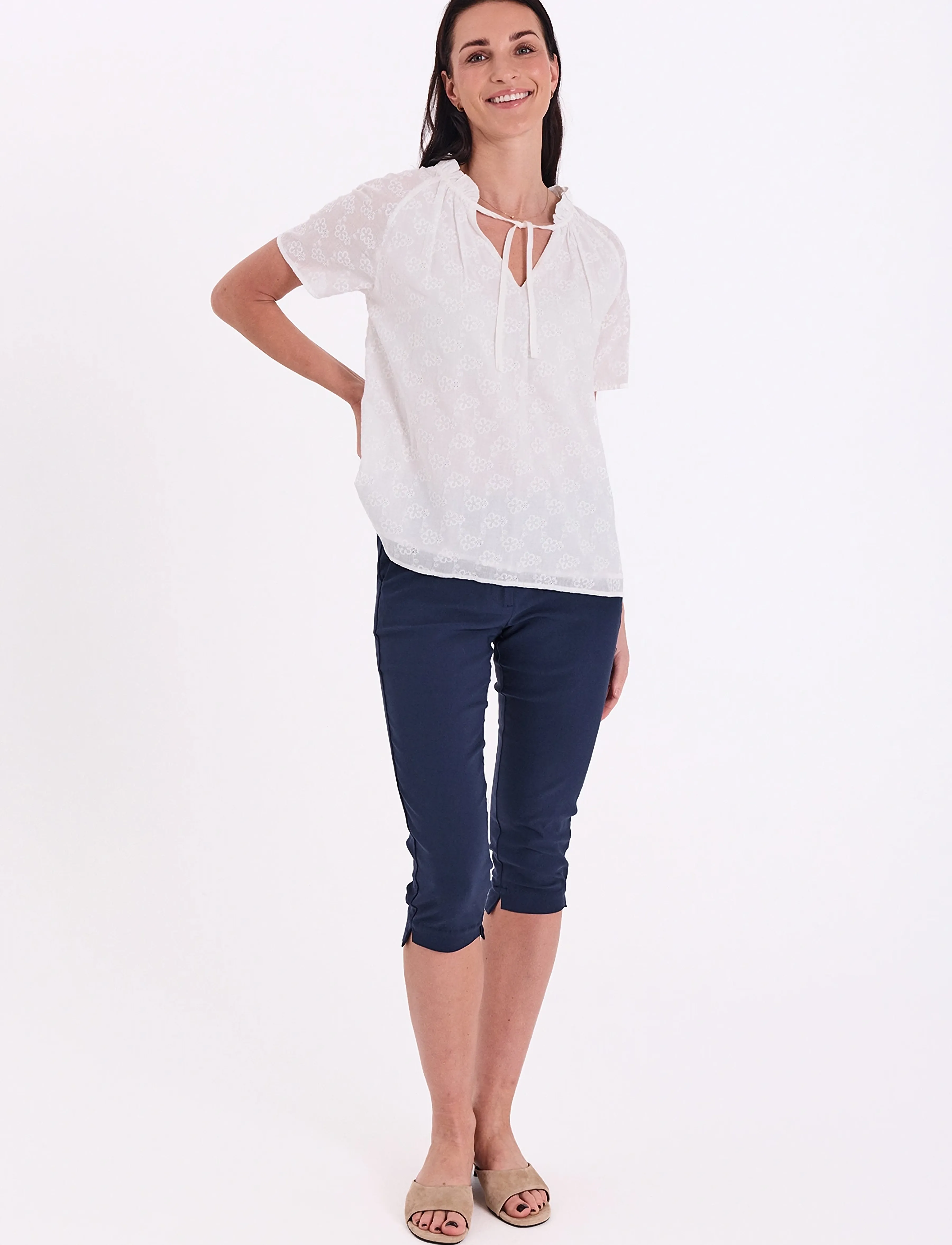 FREE/QUENT Fqrex-Capri, XS, Navy, Bukser > Capri-Bukser, Dame