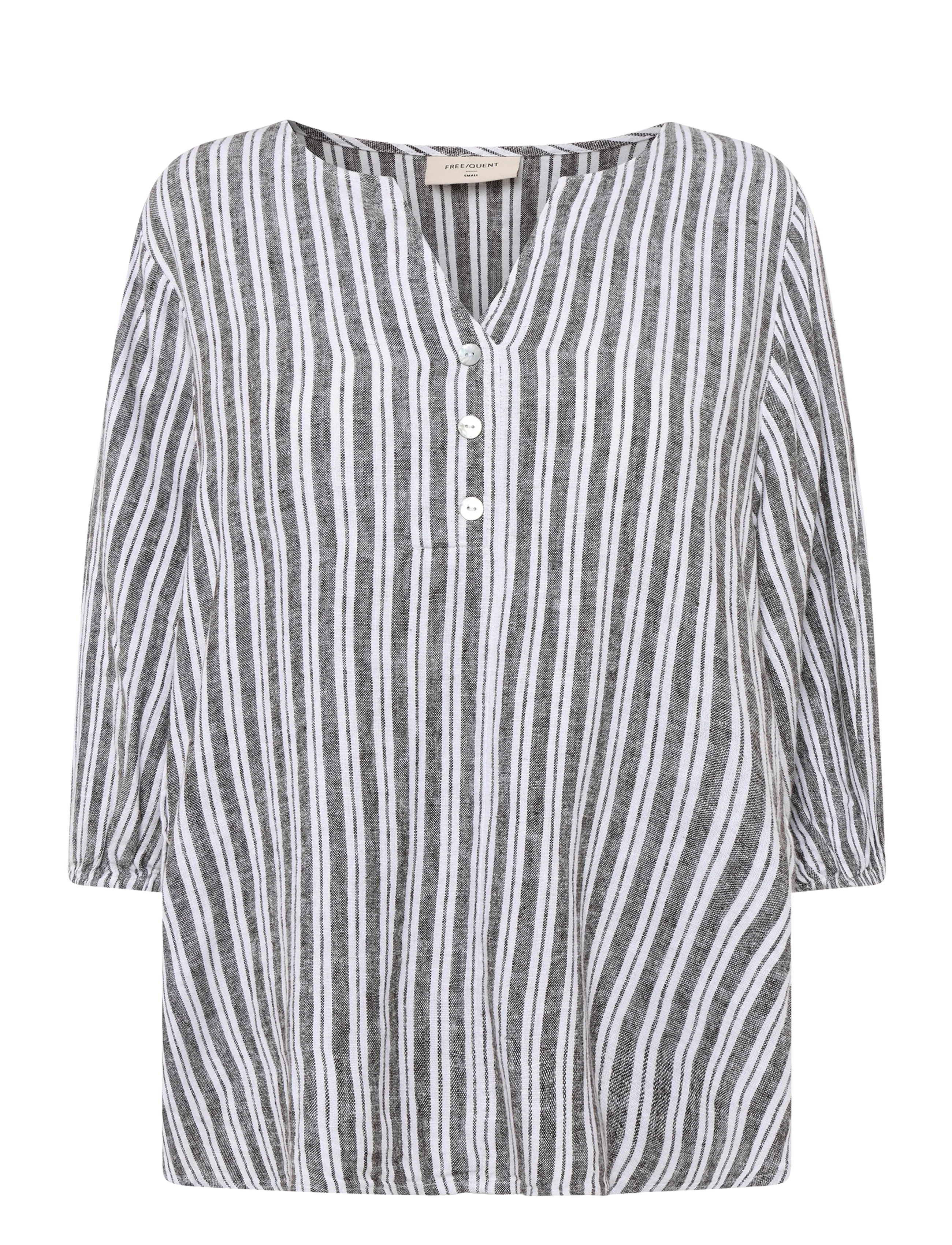 FREE/QUENT FQLAVA-BLOUSE - Blouses & Shirts - COFFEE BEAN W. BRILLIANT WHITE / brown