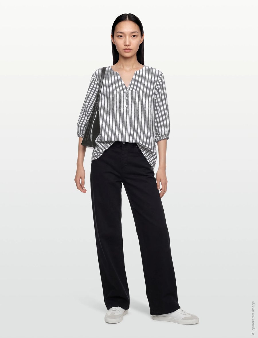 FREE/QUENT - FQLAVA-BLOUSE - linneskjortor - coffee bean w. brilliant white - 0