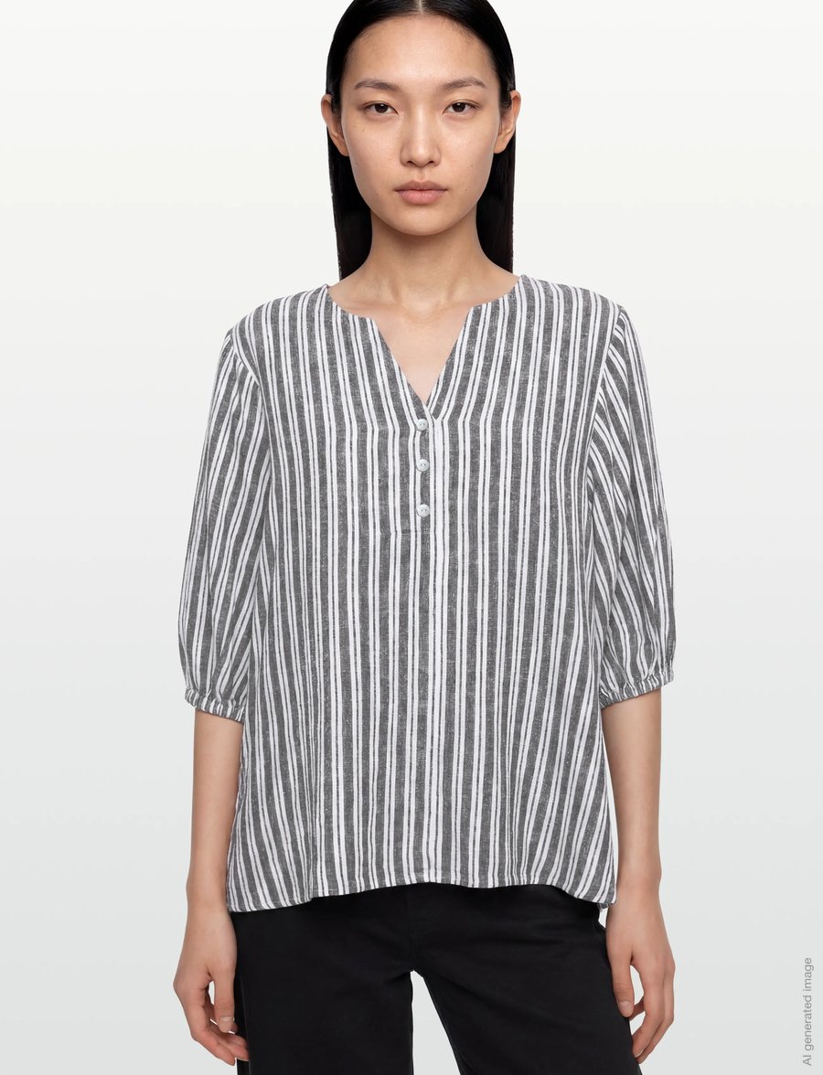 FREE/QUENT - FQLAVA-BLOUSE - linneskjortor - coffee bean w. brilliant white - 3