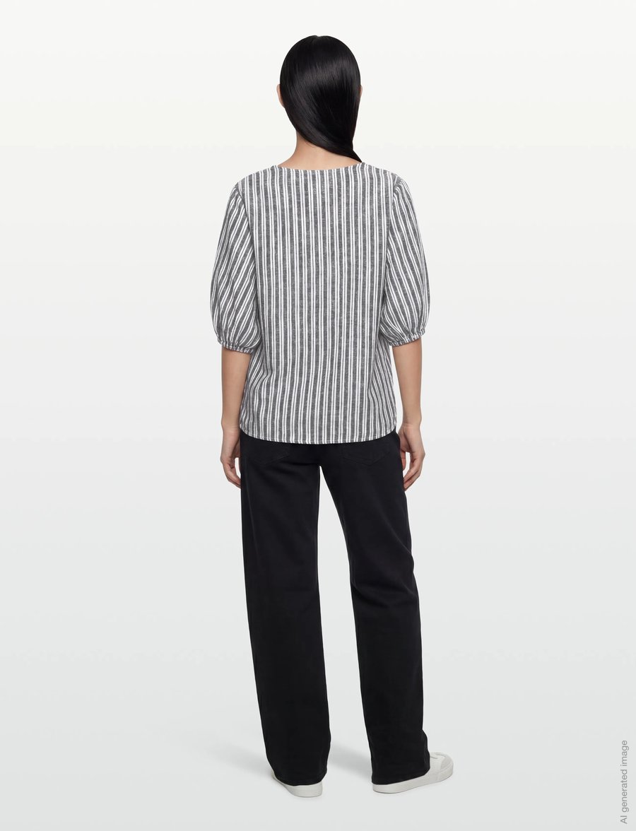 FREE/QUENT - FQLAVA-BLOUSE - linneskjortor - coffee bean w. brilliant white - 4