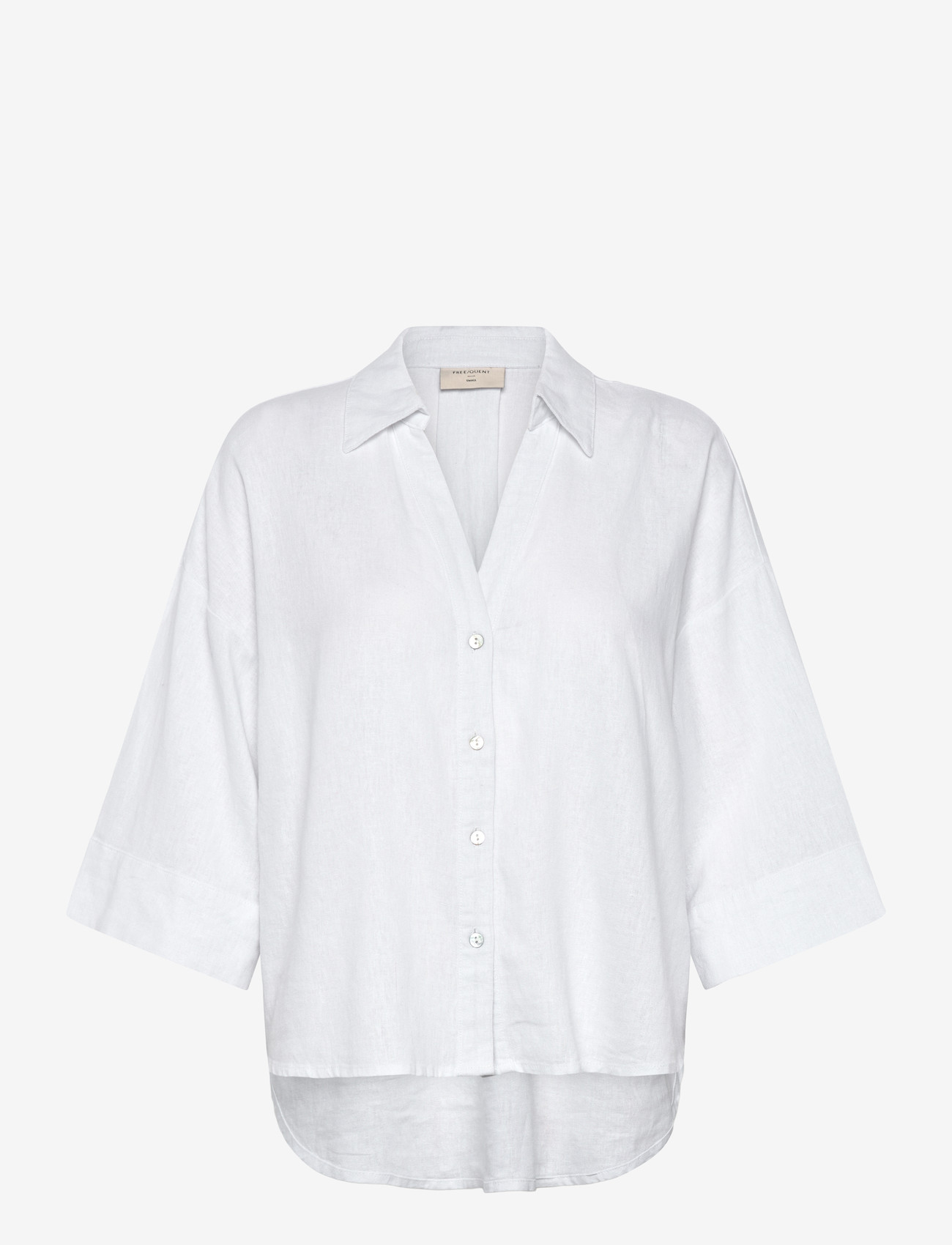 FREE/QUENT - FQLAVA-SHIRT - hørskjorter - brilliant white - 1