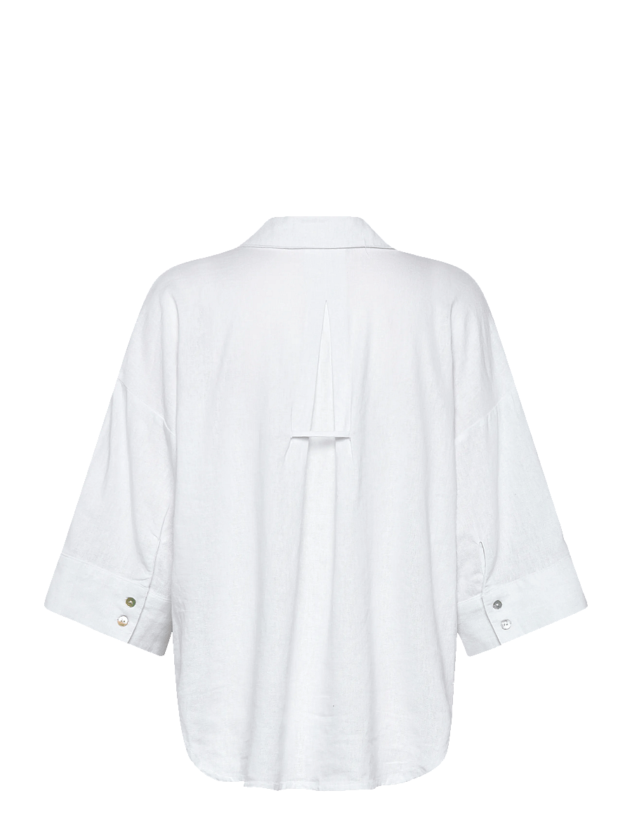 FREE/QUENT - FQLAVA-SHIRT - leinenhemden - brilliant white - 2