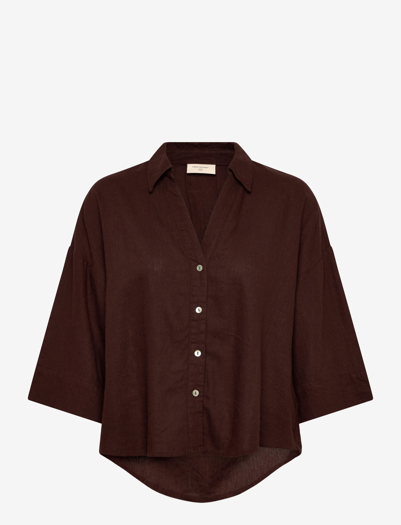 FREE/QUENT - FQLAVA-SHIRT - leinenhemden - coffee bean - 1
