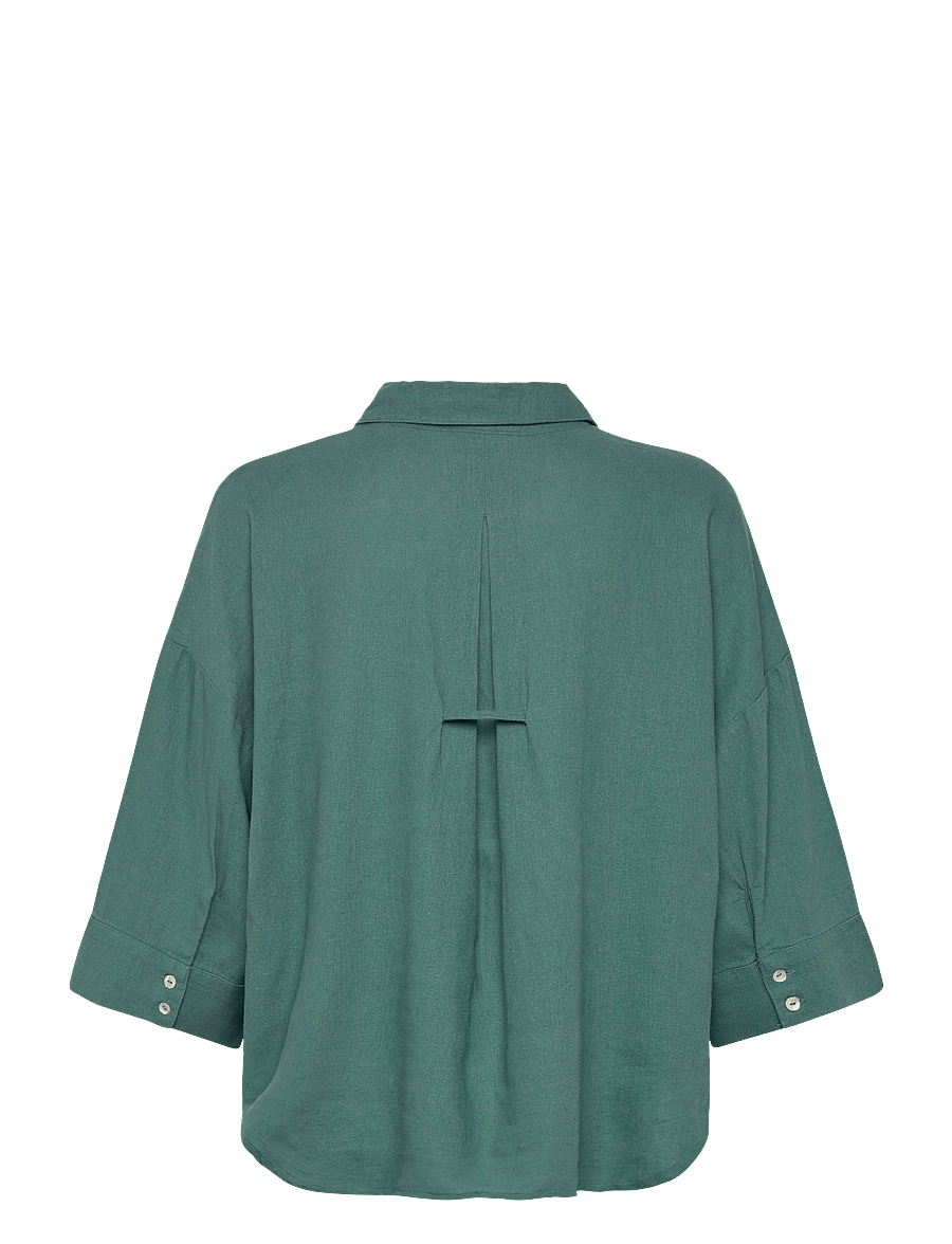 FREE/QUENT - FQLAVA-SHIRT - leinenhemden - dark forest - 2