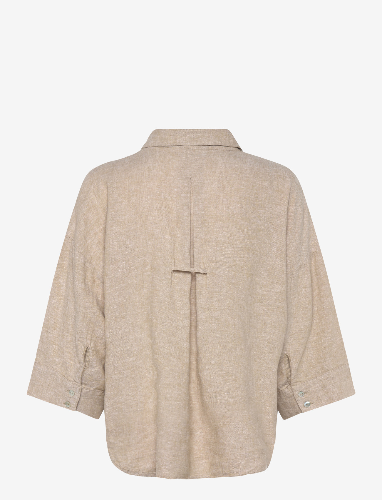 FREE/QUENT - FQLAVA-SHIRT - leinenhemden - sand melange - 1