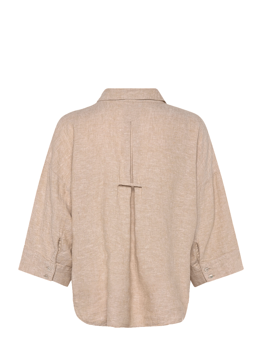 FREE/QUENT - FQLAVA-SHIRT - hørskjorter - sand melange - 1