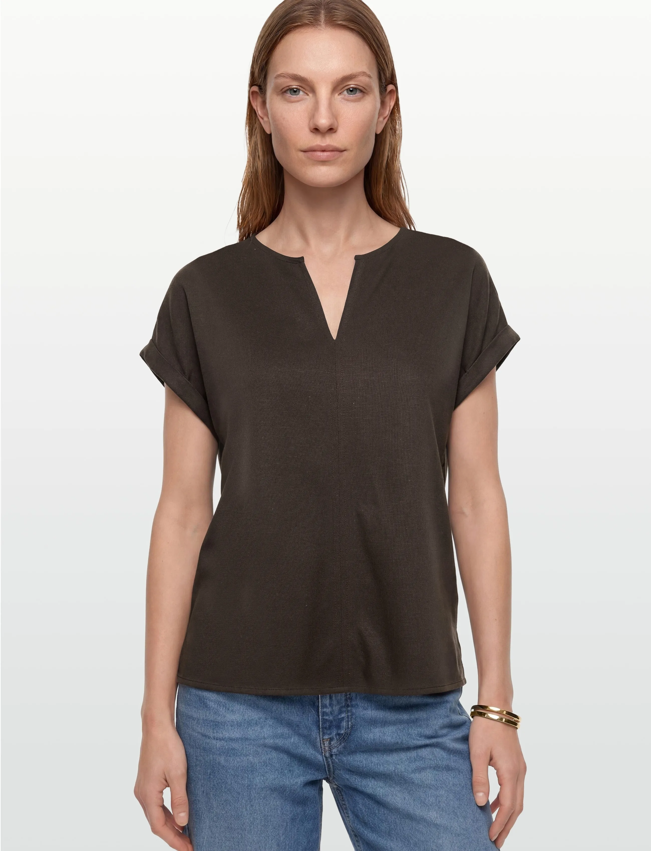 FREE/QUENT - FQLANEY-BLOUSE - kortærmede bluser - coffee bean - 3