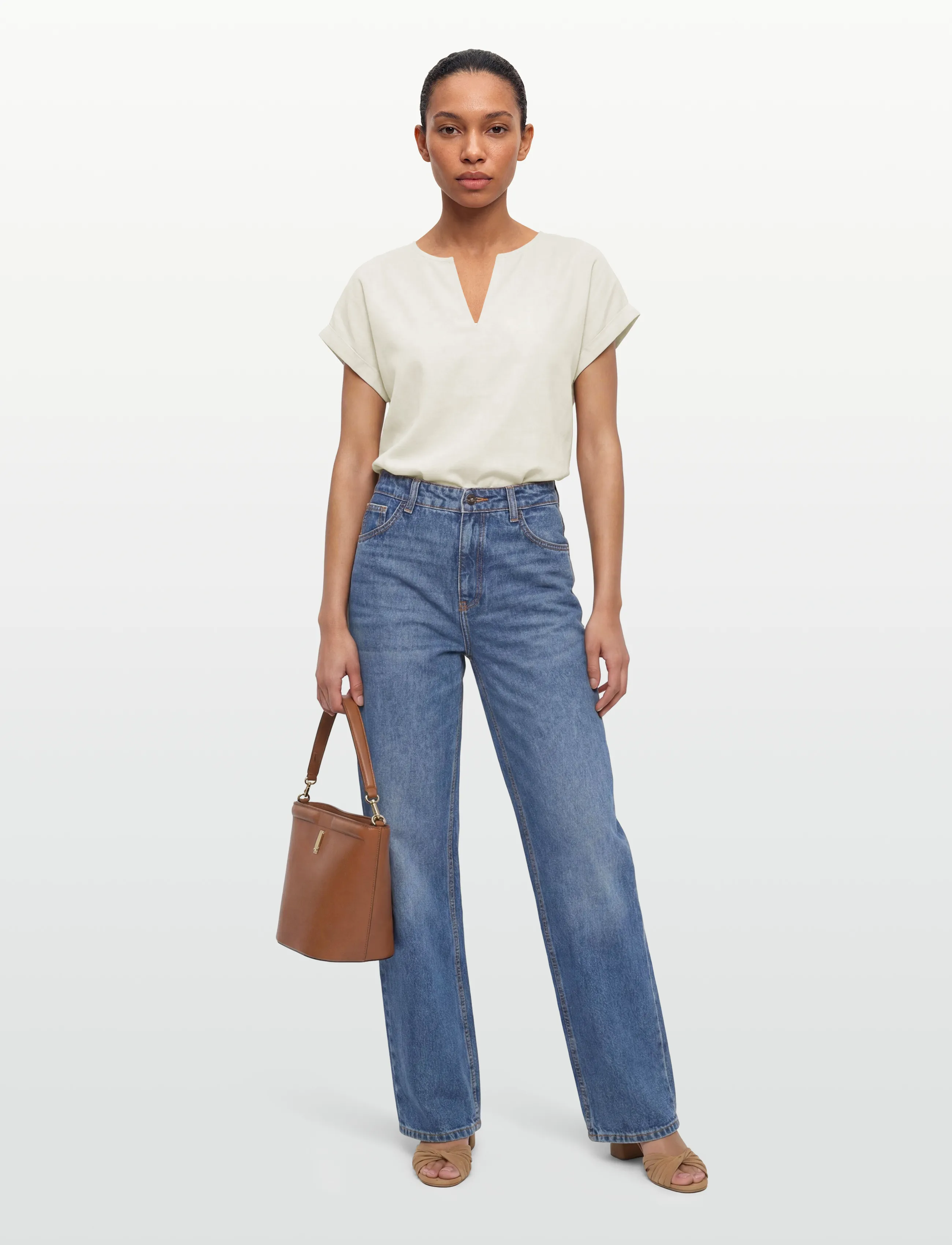 FREE/QUENT Fqlaney-Blouse, M, Blouses, Creme - Short-sleeved, Frauen