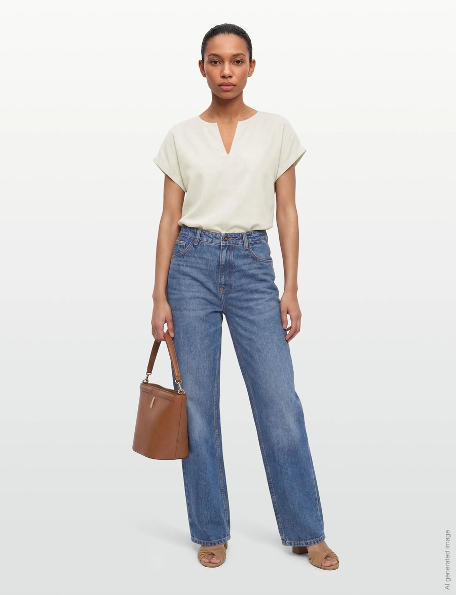 FREE/QUENT - FQLANEY-BLOUSE - kurzärmelige blusen - moonbeam - 0