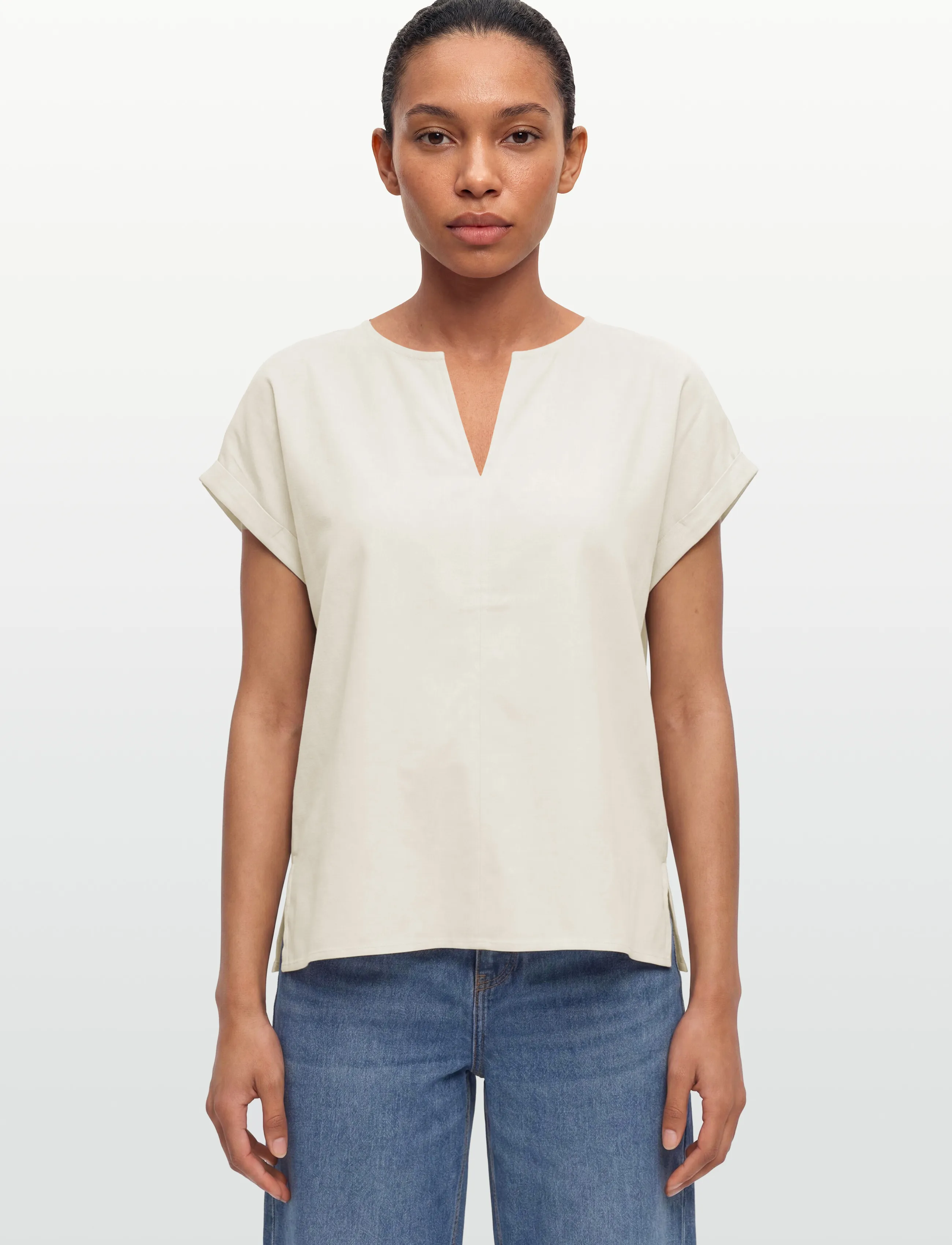 FREE/QUENT - FQLANEY-BLOUSE - short-sleeved blouses - moonbeam - 3