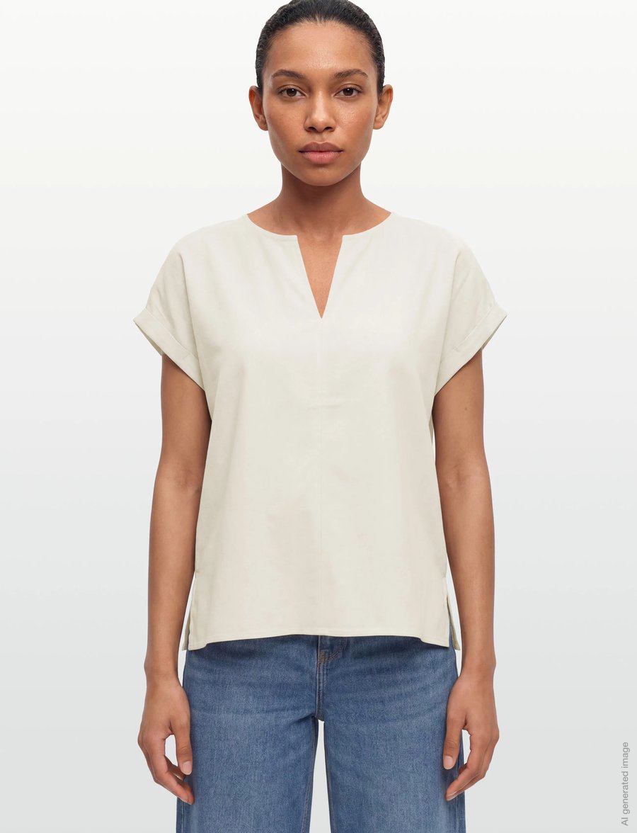 FREE/QUENT - FQLANEY-BLOUSE - kurzärmelige blusen - moonbeam - 3