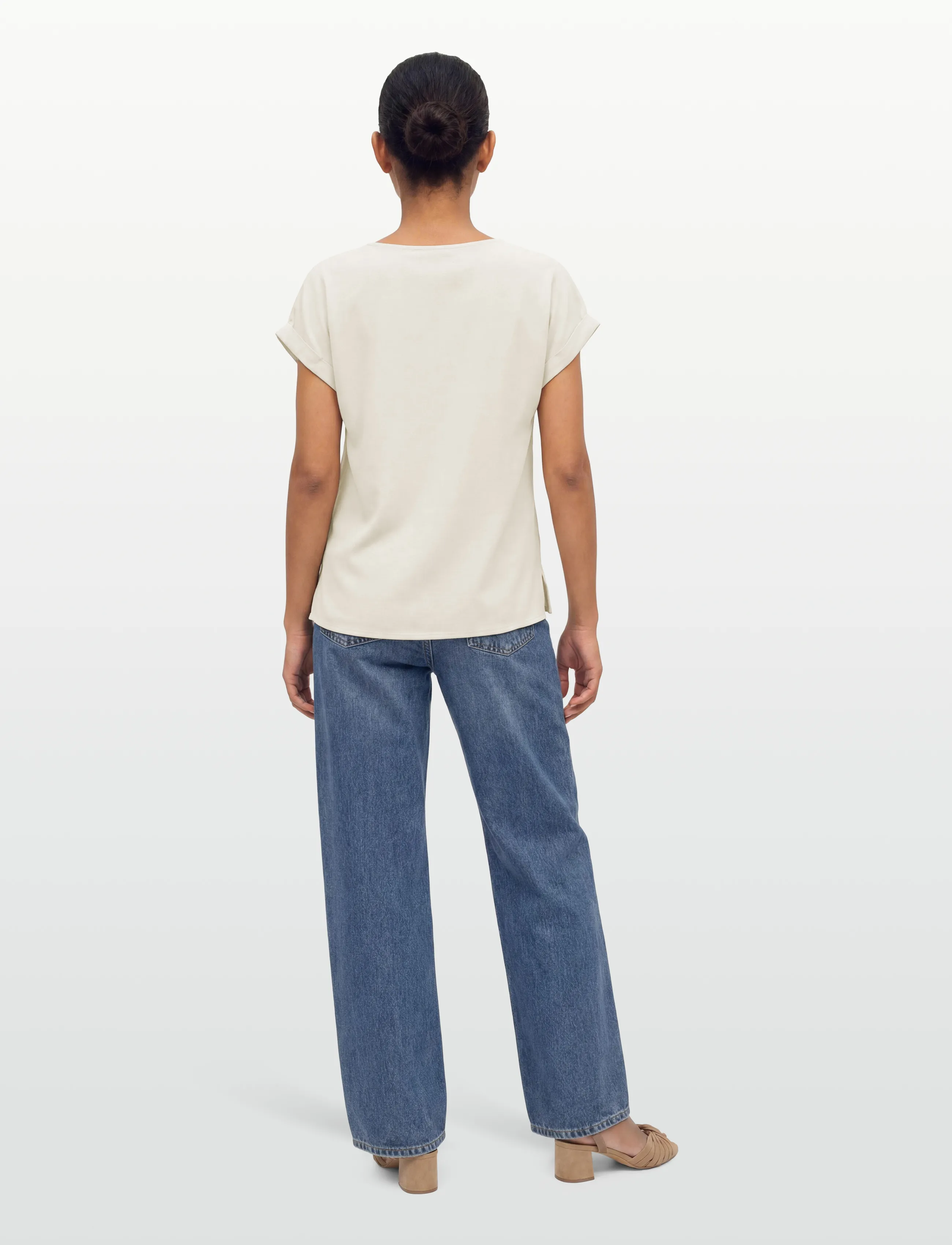 FREE/QUENT - FQLANEY-BLOUSE - short-sleeved blouses - moonbeam - 4