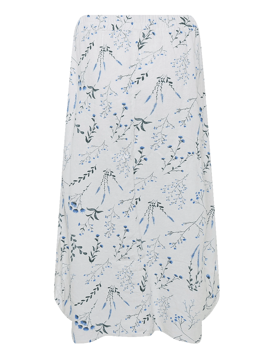 FREE/QUENT - FQLALUNA-SKIRT - maxi röcke - brilliant white w. blue bell - 2