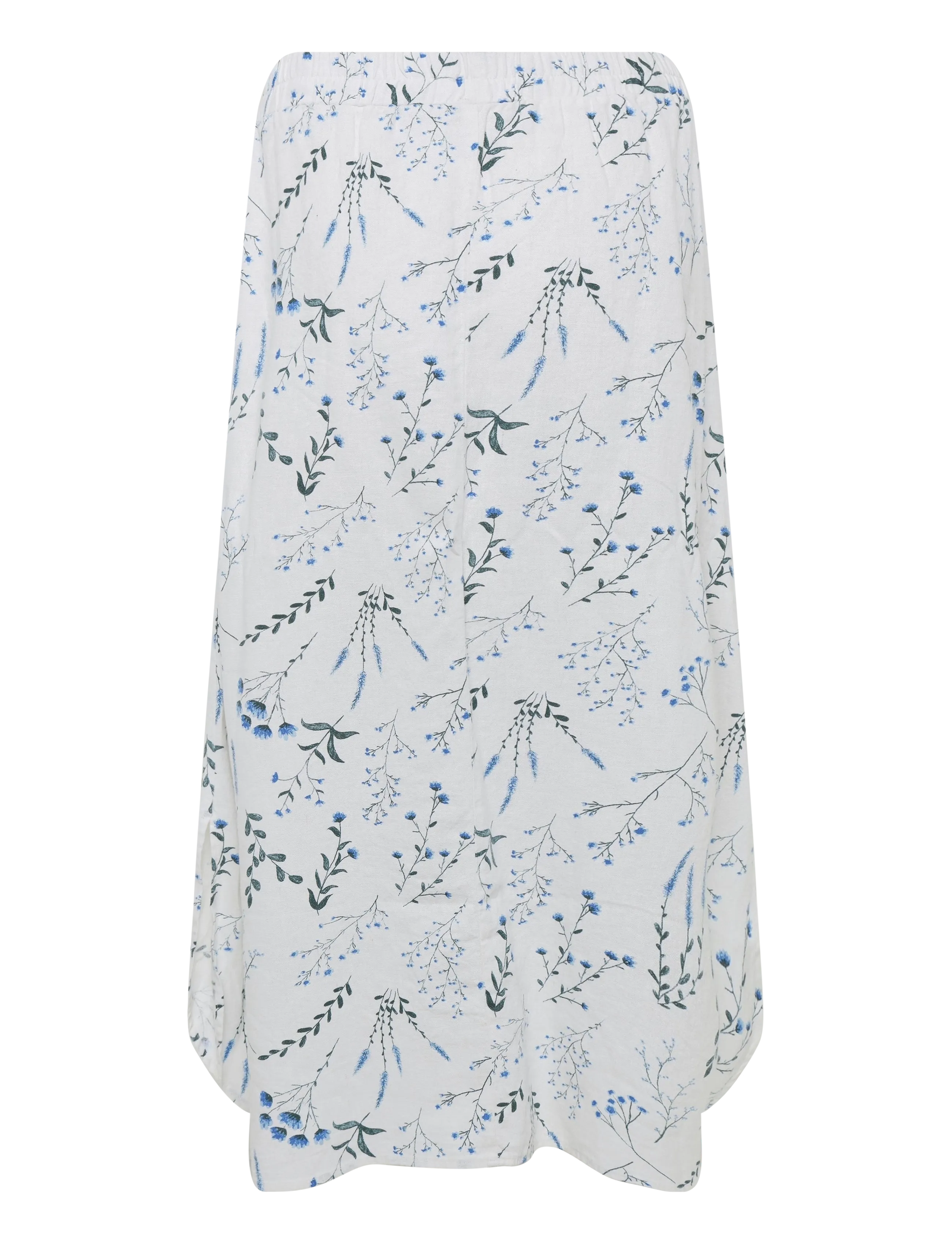 FREE/QUENT - FQLALUNA-SKIRT - maksiseelikud - brilliant white w. blue bell - 2