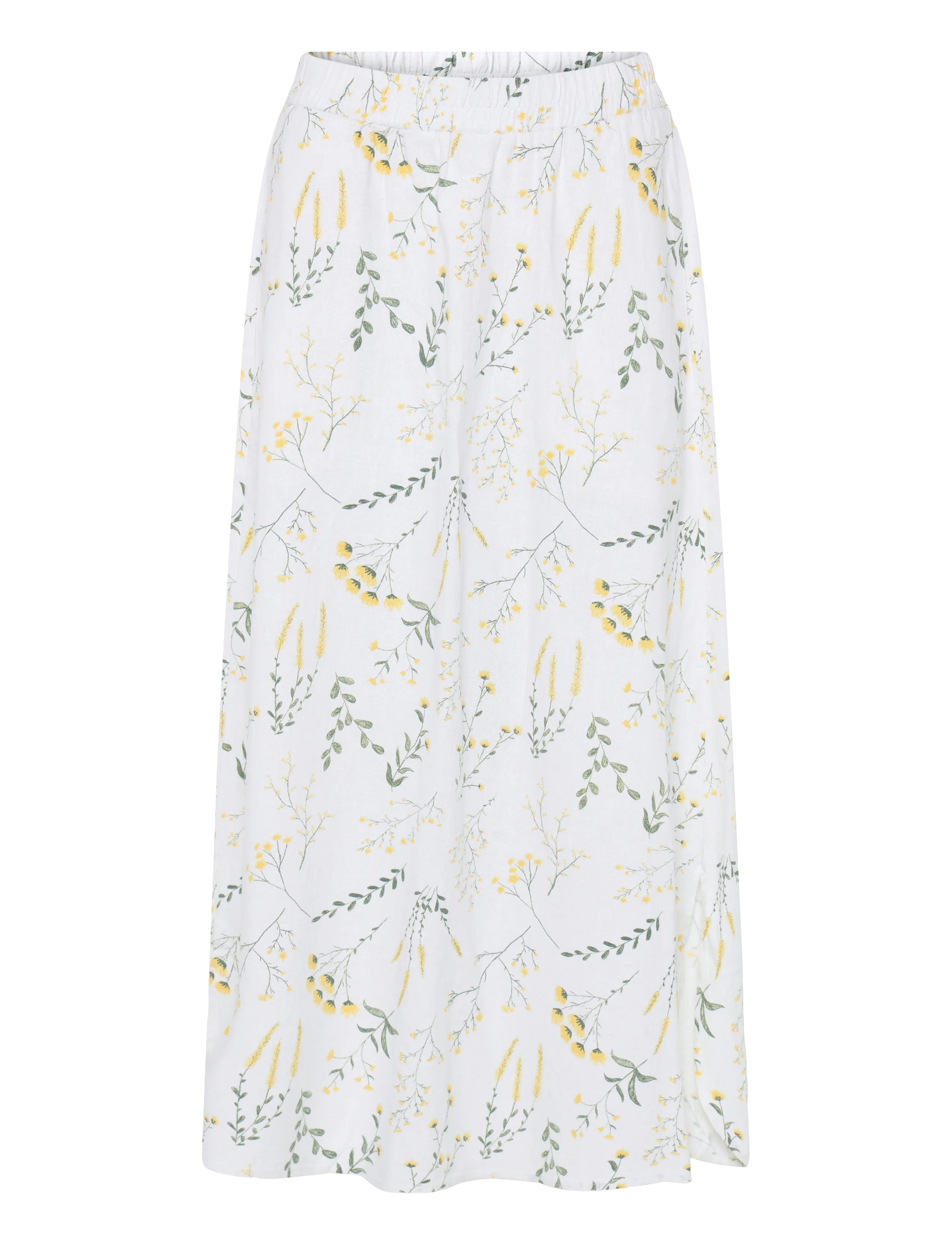FREE/QUENT FQLALUNA-SKIRT - Tøj - BRILLIANT WHITE W. GOLDEN HAZE / white