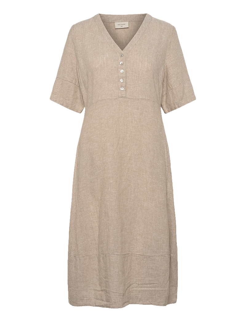 FREE/QUENT - FQLAVA-DRESS - midikleider - sand melange - 1