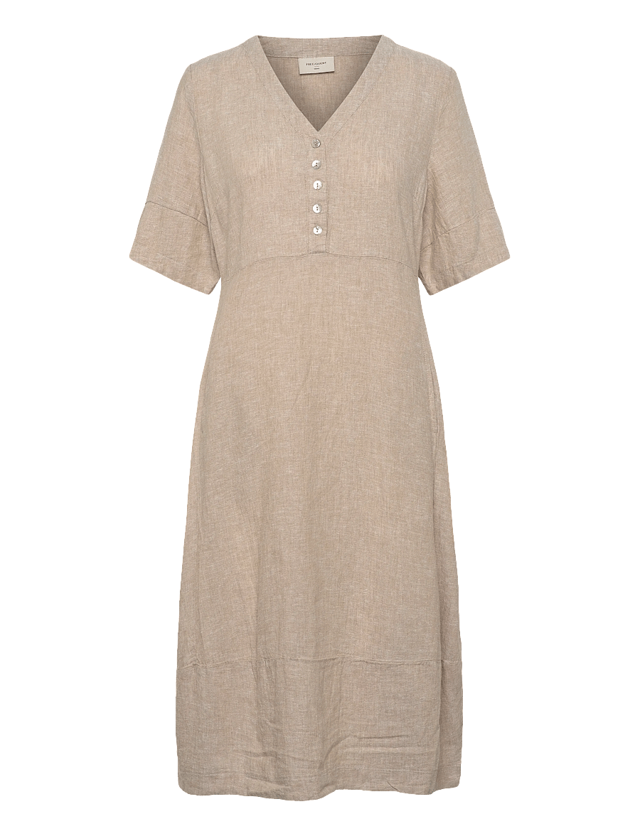 FREE/QUENT - FQLAVA-DRESS - sukienki do kolan i midi - sand melange - 1