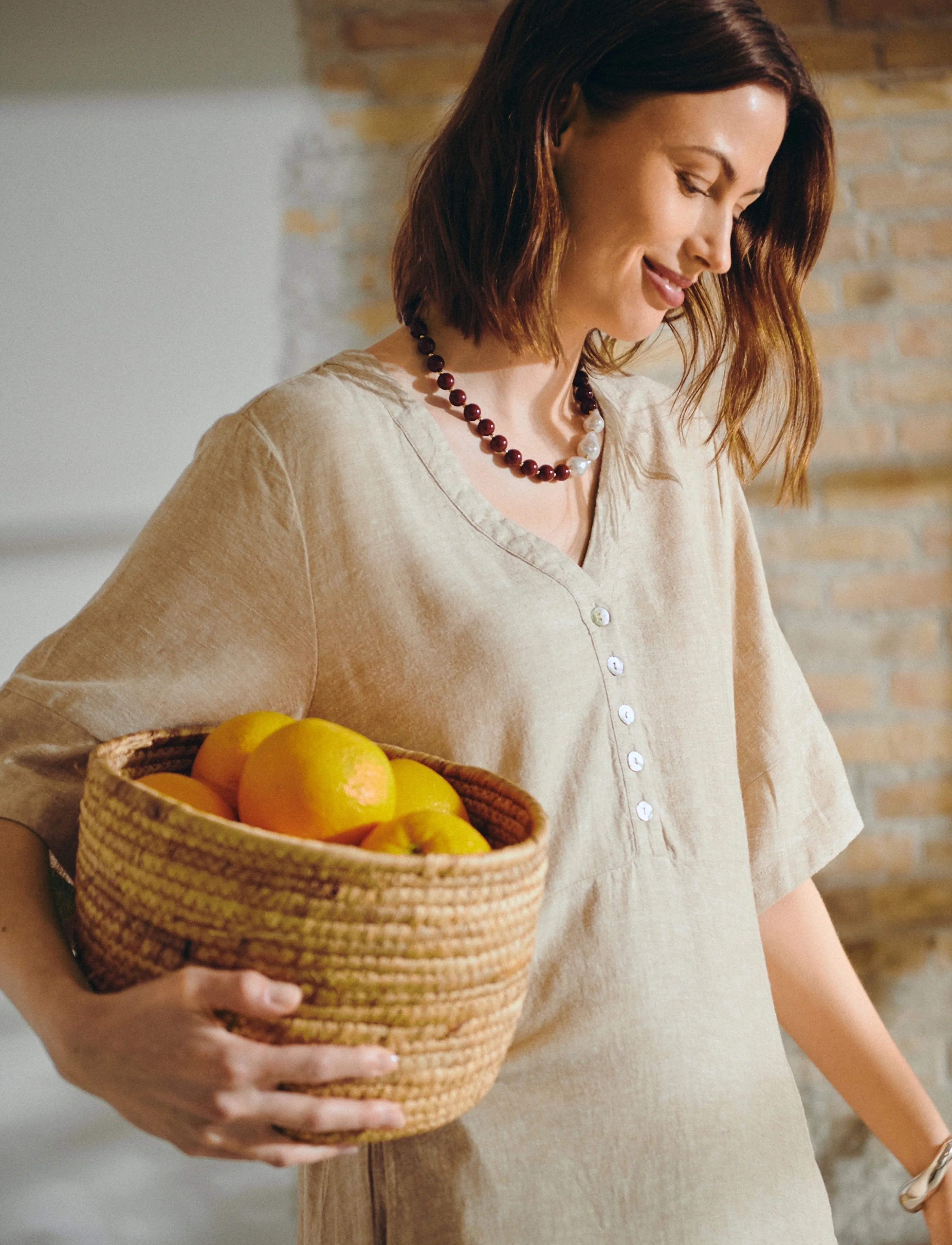 FREE/QUENT FQLAVA-DRESS - Vaatteet - SAND MELANGE / beige