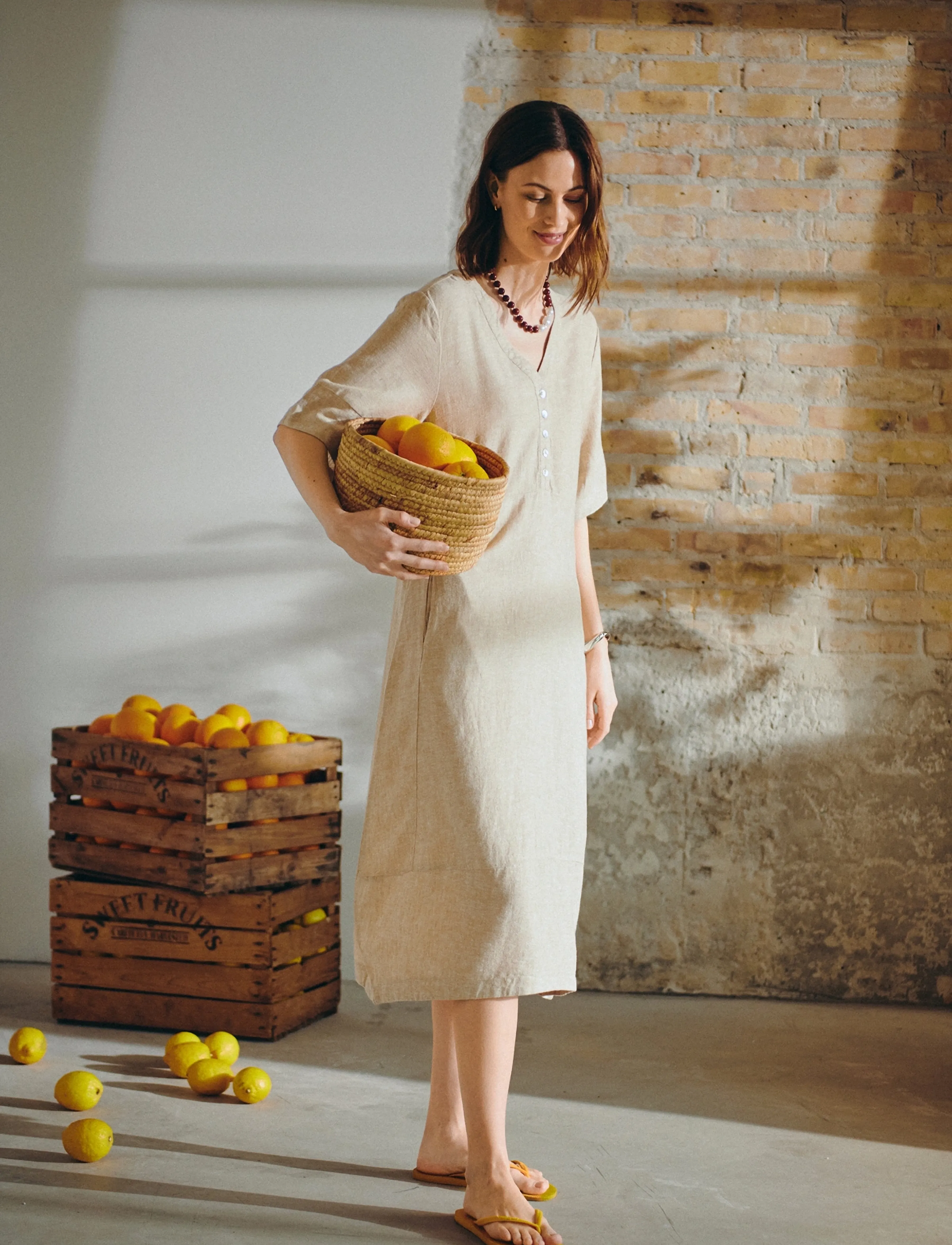 FREE/QUENT - FQLAVA-DRESS - midi kjoler - sand melange - 3