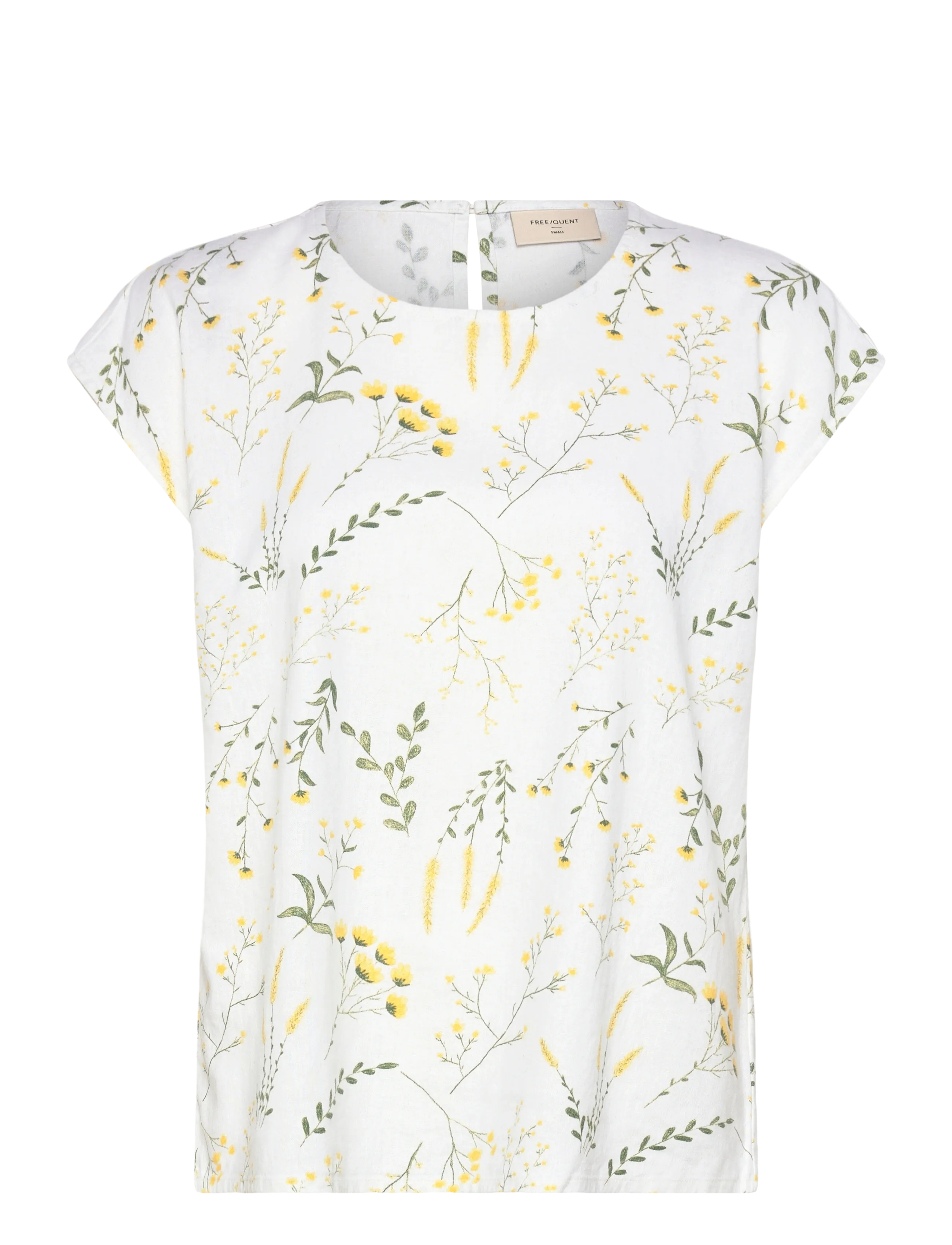 FREE/QUENT FQLALUNA-BLOUSE - Bluser - BRILLIANT WHITE W. GOLDEN HAZE / white