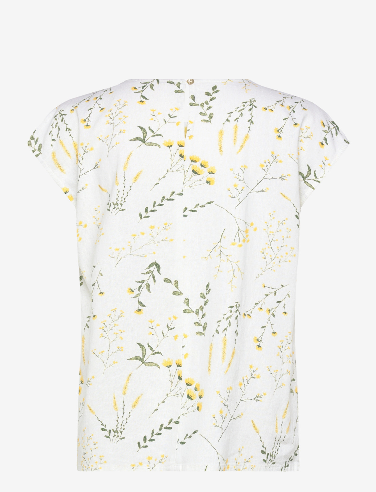 FREE/QUENT - FQLALUNA-BLOUSE - kortærmede bluser - brilliant white w. golden haze - 2