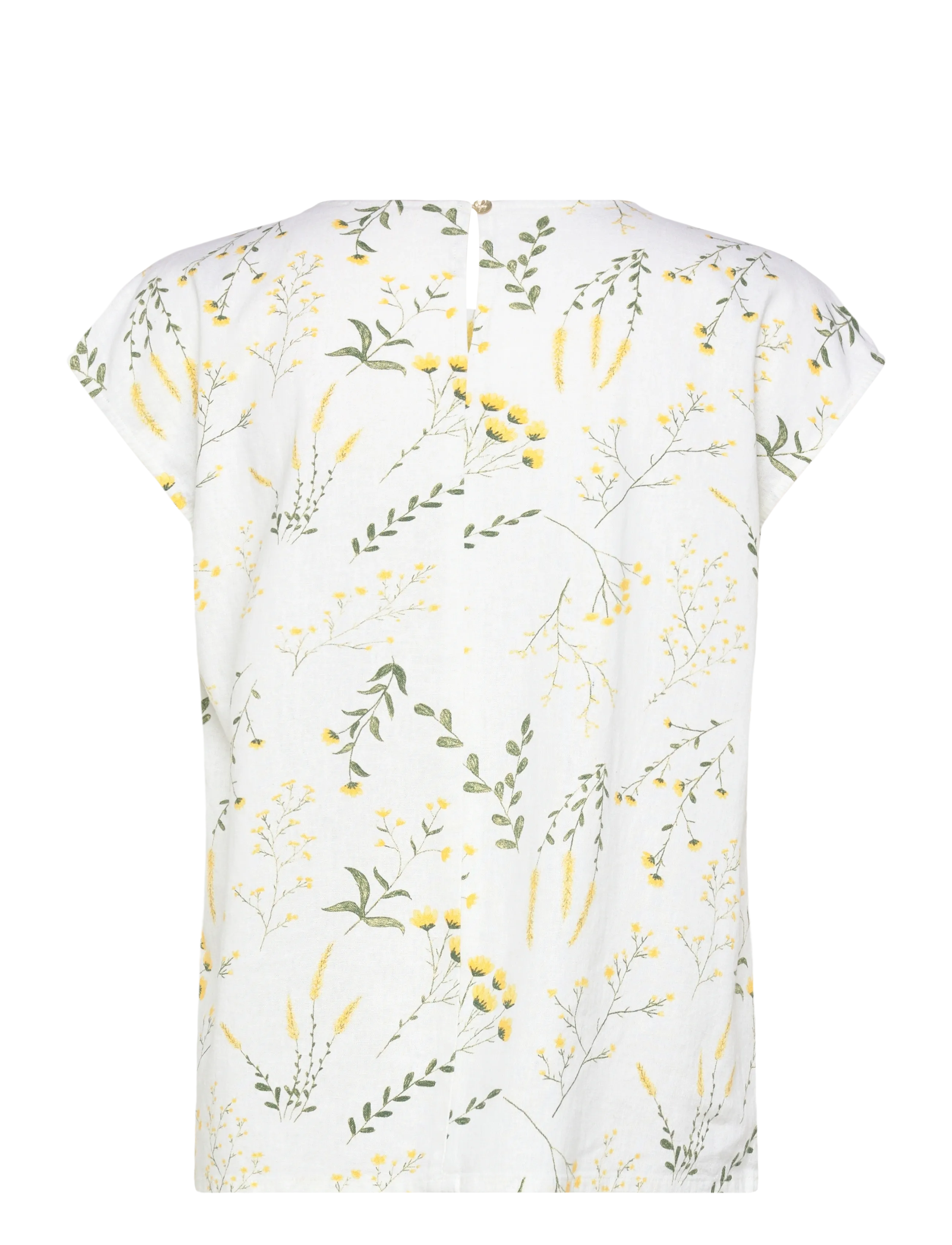 FREE/QUENT - FQLALUNA-BLOUSE - kurzämlige blusen - brilliant white w. golden haze - 2