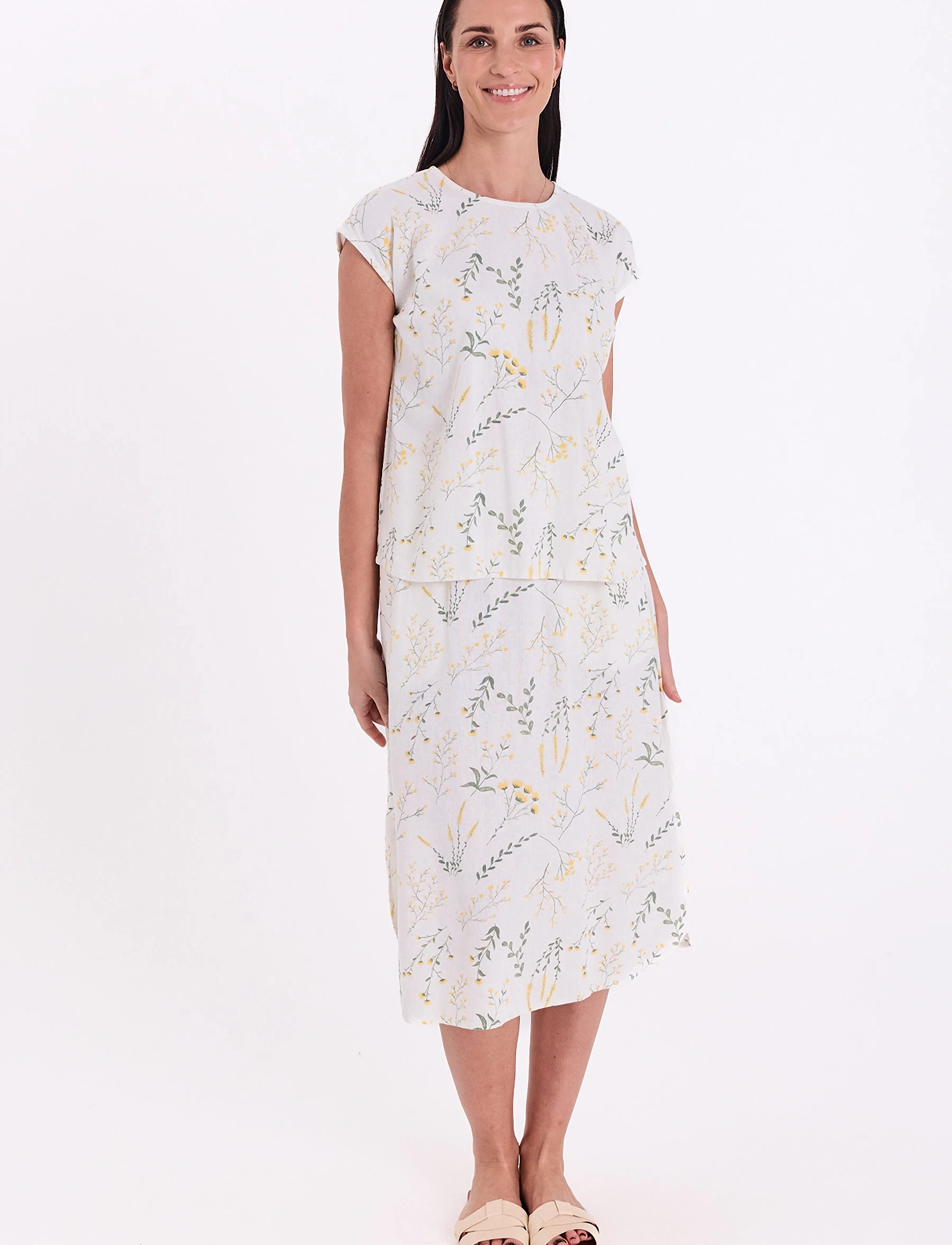 FREE/QUENT FQLALUNA-BLOUSE - Blusen & Hemden - BRILLIANT WHITE W. GOLDEN HAZE / white