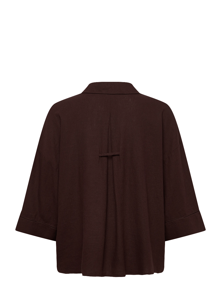 FREE/QUENT - FQLALUNA-SHIRT - leinenhemden - coffee bean - 2