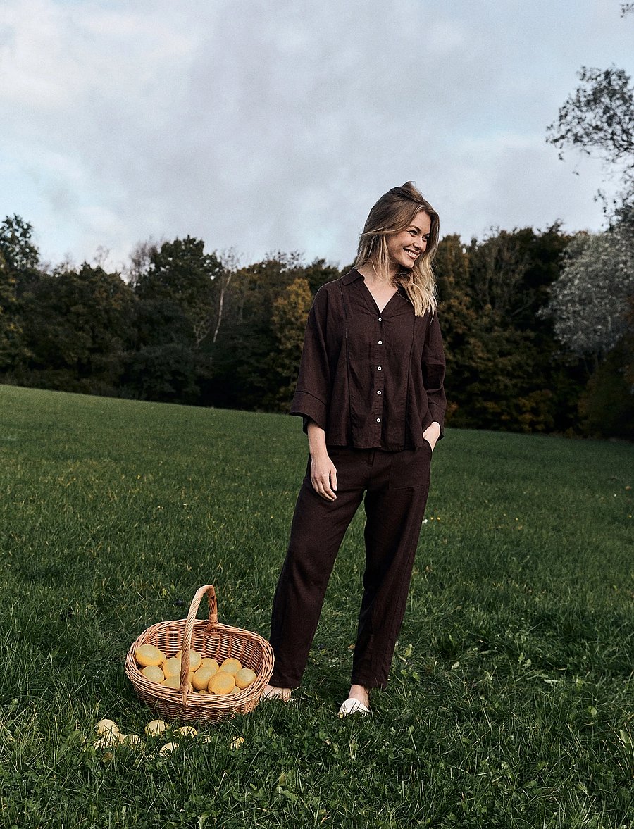 FREE/QUENT - FQLALUNA-SHIRT - leinenhemden - coffee bean - 0