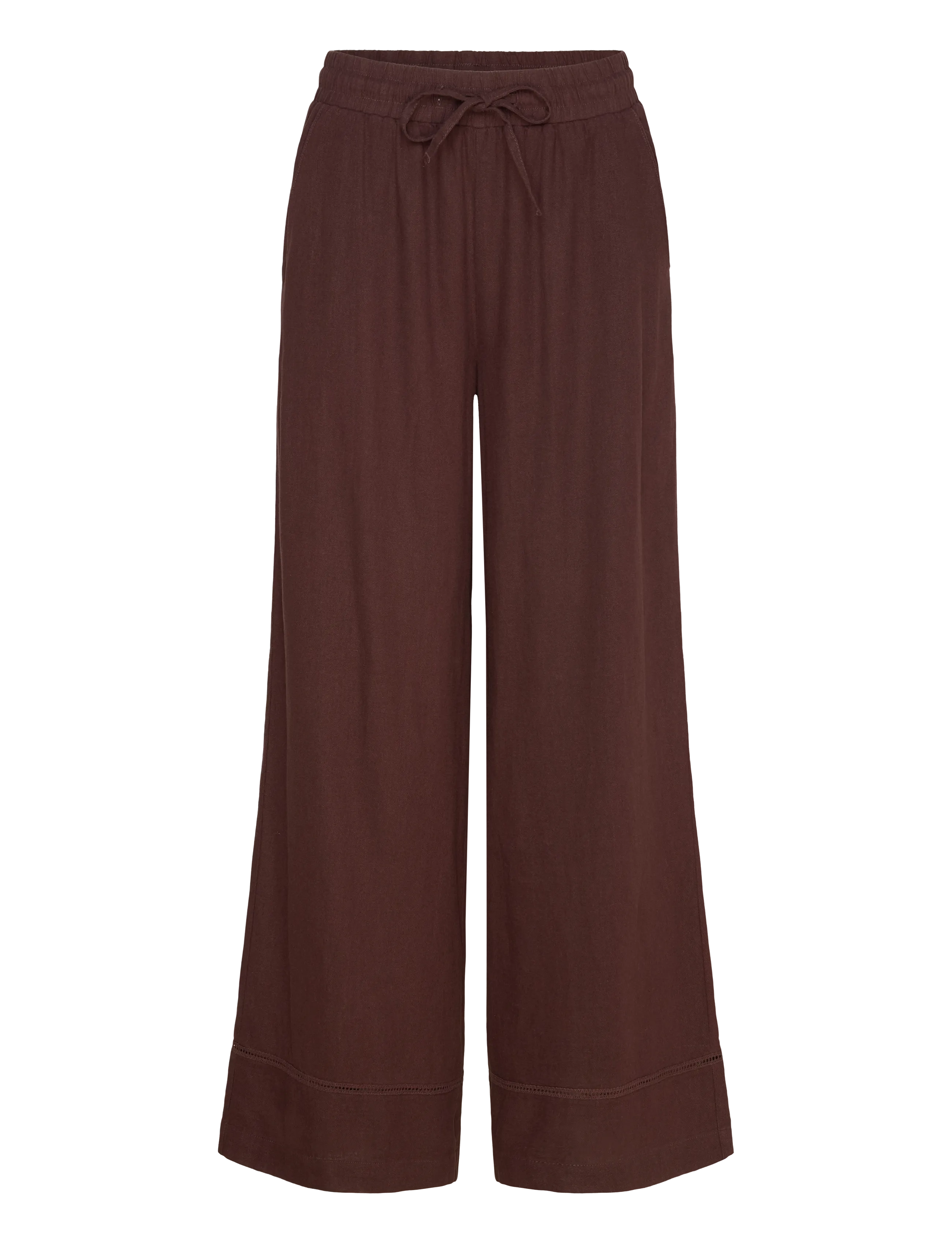 FREE/QUENT FQLALUNA-PANTS - Linased püksid - COFFEE BEAN / brown