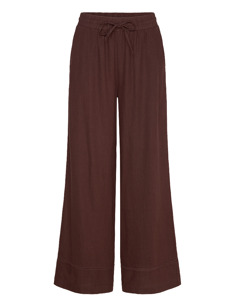 FREE/QUENT - FQLALUNA-PANTS - leinenhosen - coffee bean - 1