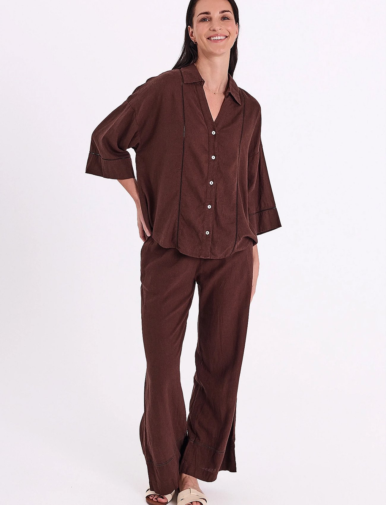 FQLALUNA-PANTS - COFFEE BEAN