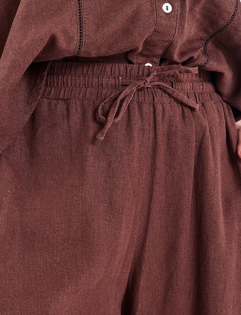 FREE/QUENT - FQLALUNA-PANTS - leinenhosen - coffee bean - 4