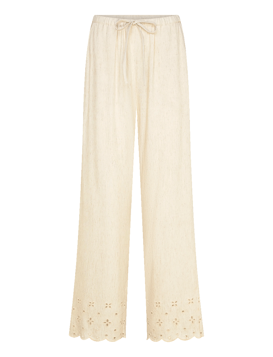 FREE/QUENT - FQLINUS-PANTS - hørbukser - moonbeam melange - 1