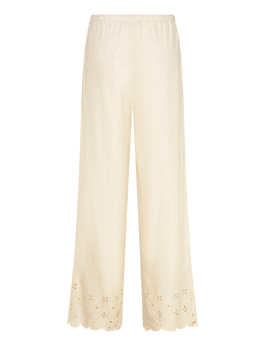 FREE/QUENT - FQLINUS-PANTS - hørbukser - moonbeam melange - 2