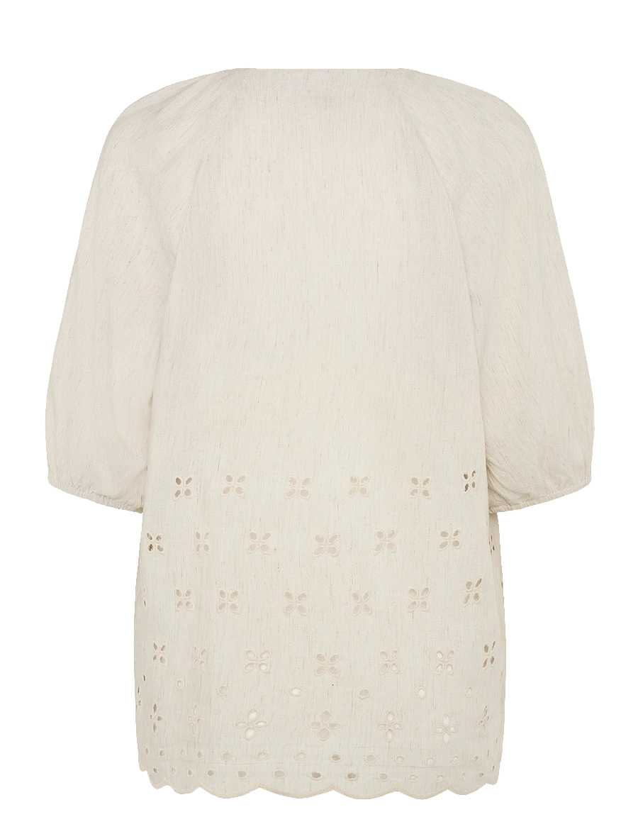 FREE/QUENT - FQLINUS-BLOUSE - kurzärmelige blusen - moonbeam melange - 2