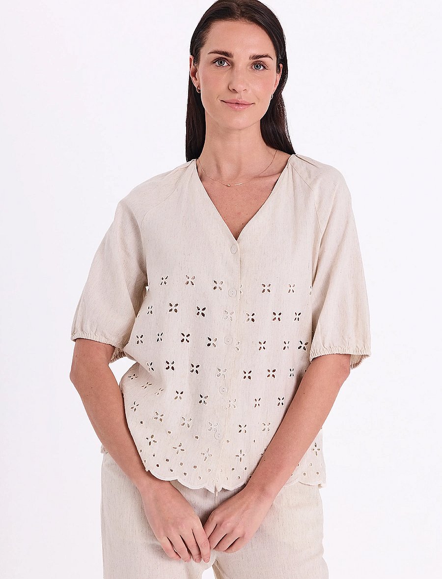 FREE/QUENT - FQLINUS-BLOUSE - moonbeam melange - 0