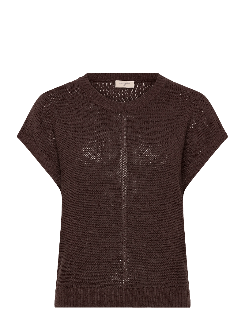 FREE/QUENT - FQESTAPPER-WAISTCOAT - gestrickte westen - coffee bean - 0