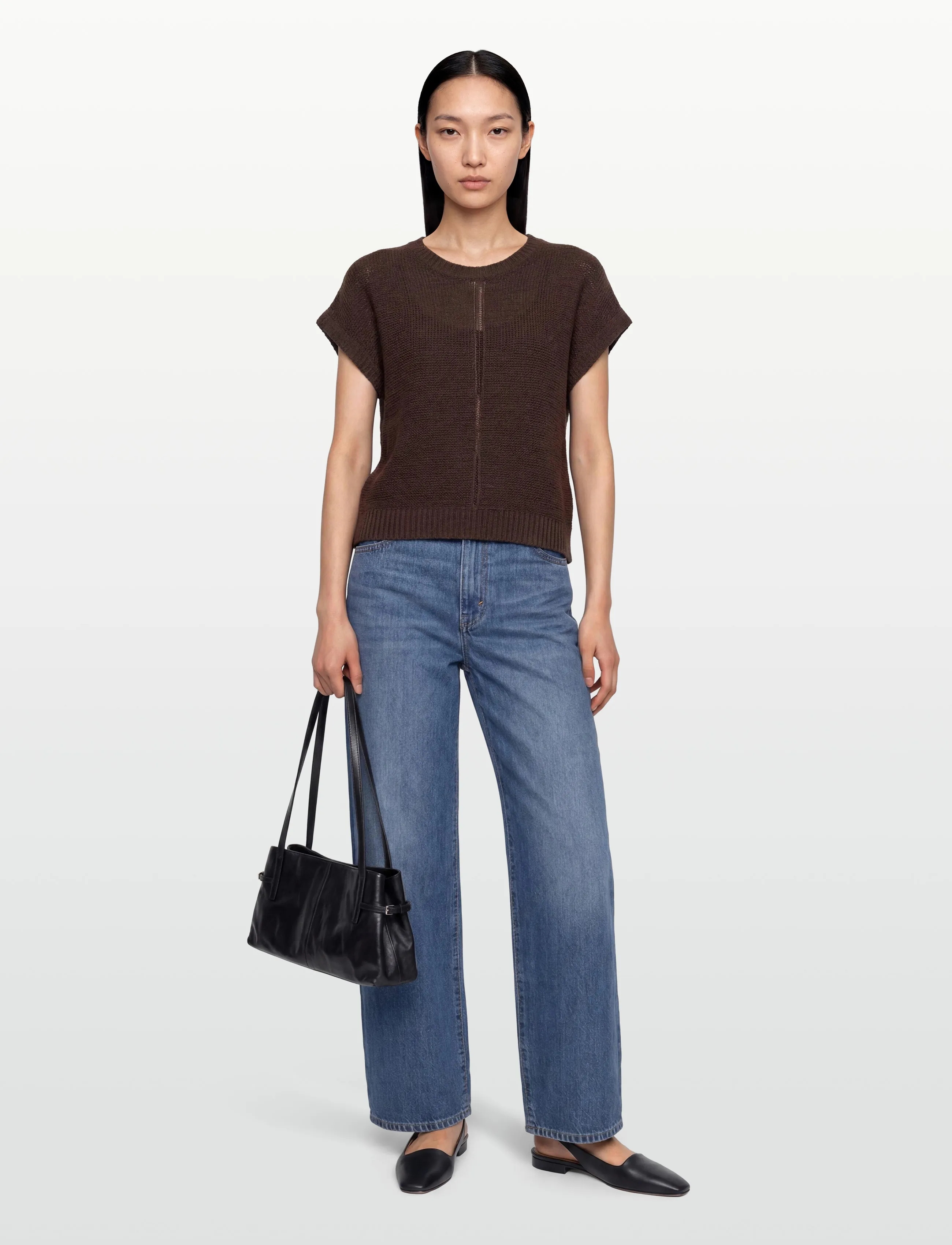 FREE/QUENT - FQESTAPPER-WAISTCOAT - knitted vests - coffee bean - 0