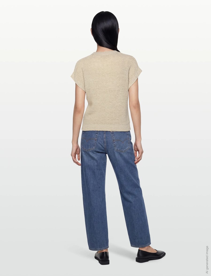 FREE/QUENT - FQESTAPPER-WAISTCOAT - strickwesten - moonbeam - 4