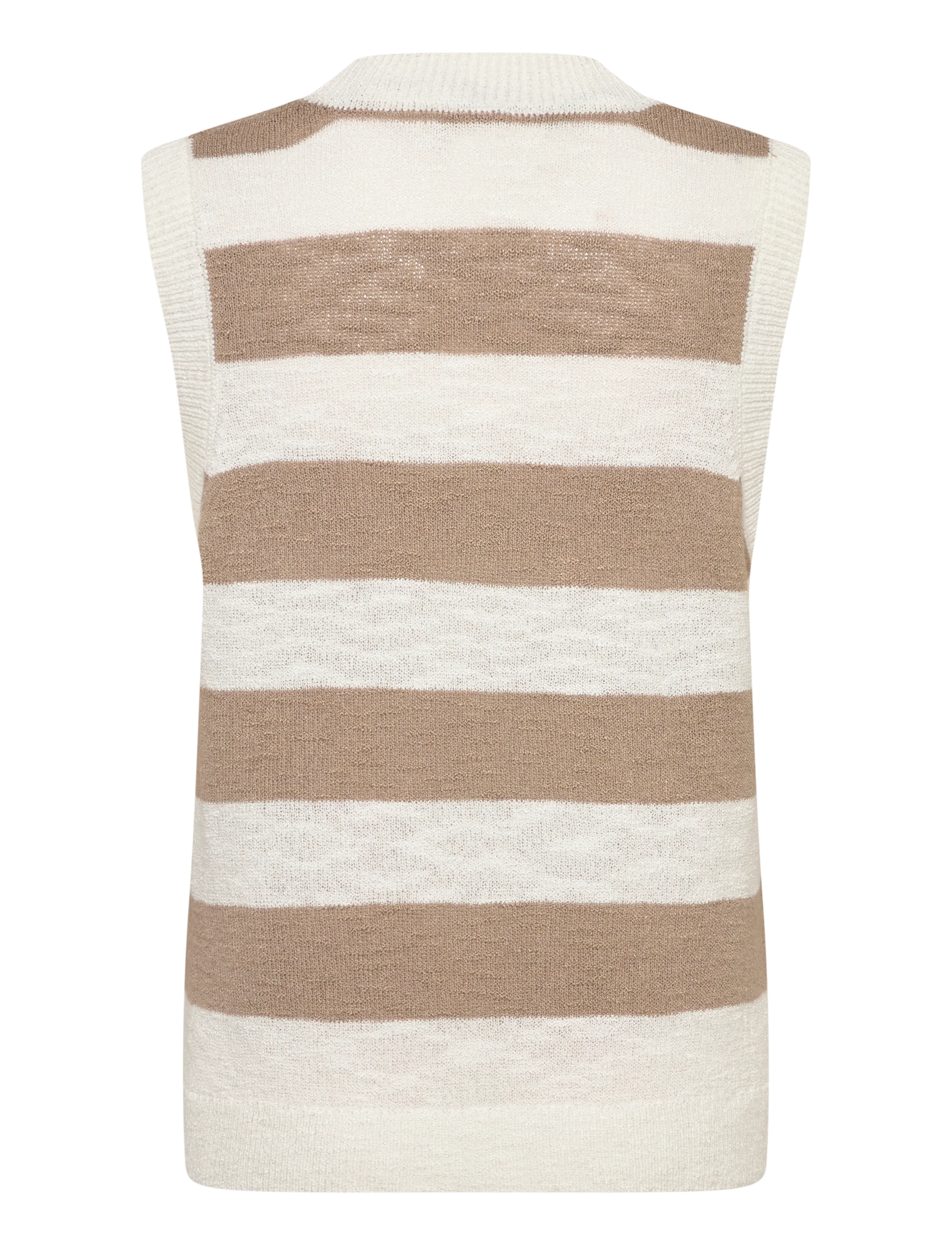 FREE/QUENT - FQVICKI-WAISTCOAT - knitted vests - brilliant white w. silver mink - 1